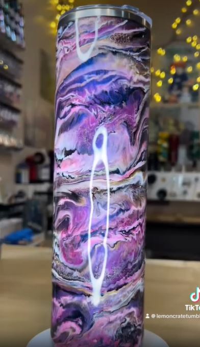 32 oz. Tipsy Magnolia Plump Tumbler π Pink Colorshift & Gold Lemon Goose Mashup