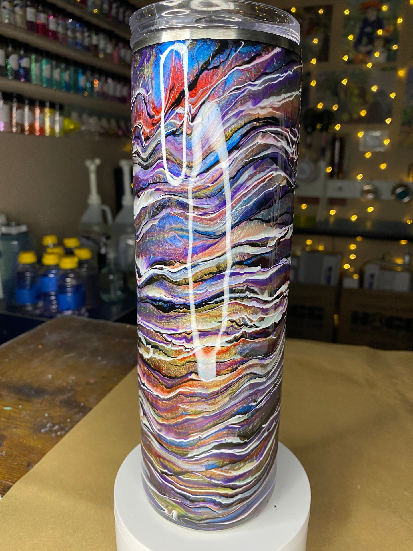 30 oz. Straight Skinny - Violet Rainbow PGS Blurred Lines