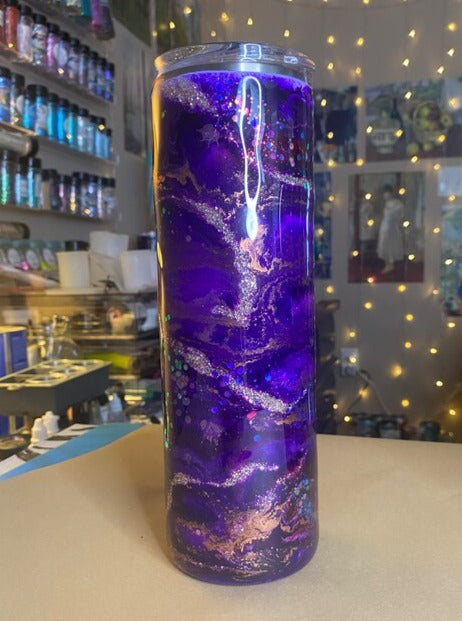 30 oz. Straight Skinny Tumbler - Purple & Rose Gold GST Waymaker