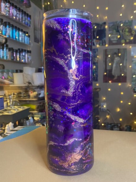 30 oz. Straight Skinny Tumbler - Purple & Rose Gold GST Waymaker