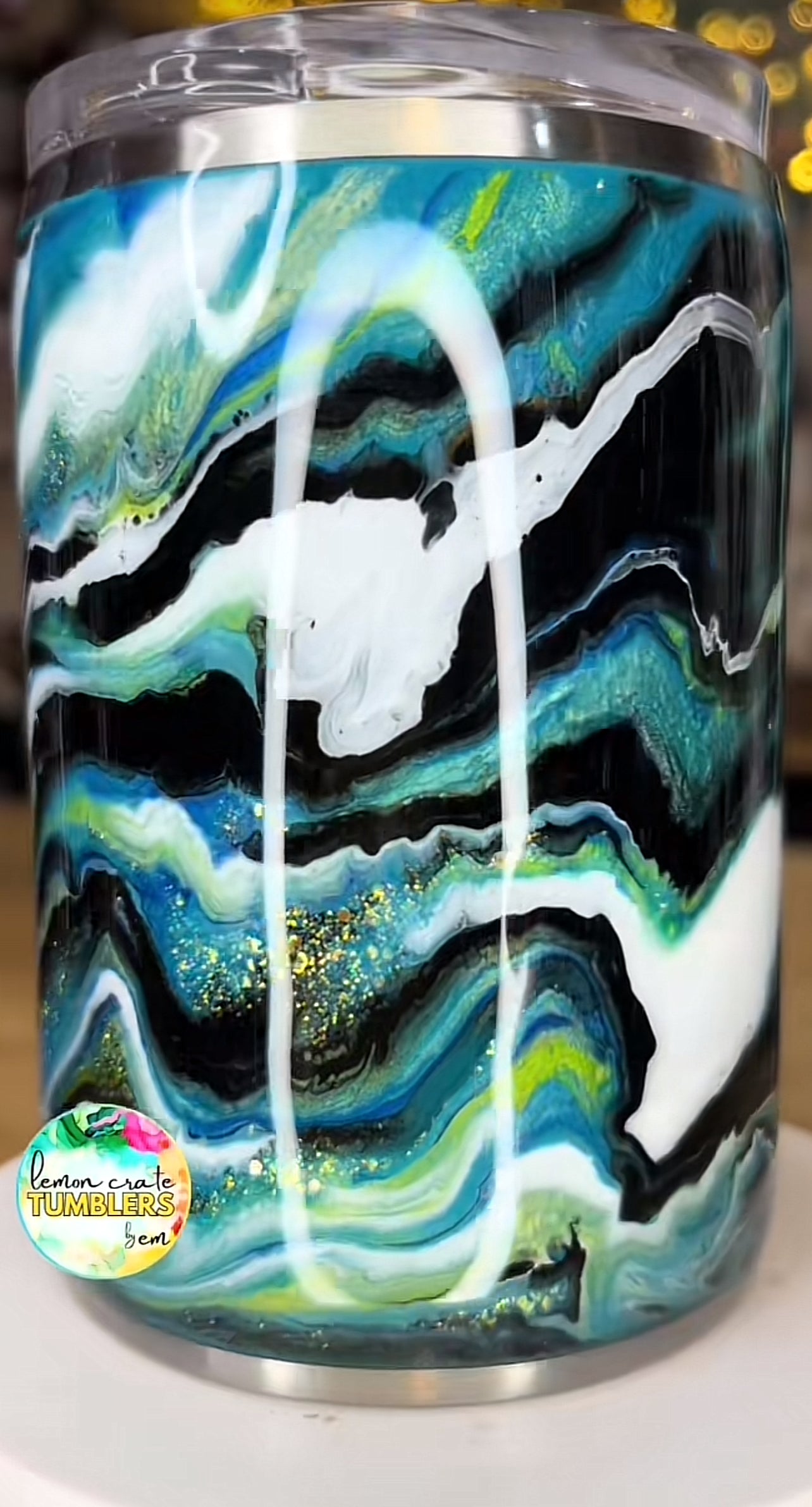 12 oz. Husky Tumbler [Tipsy Magnolia] 🍏 Green River Blurred Lines