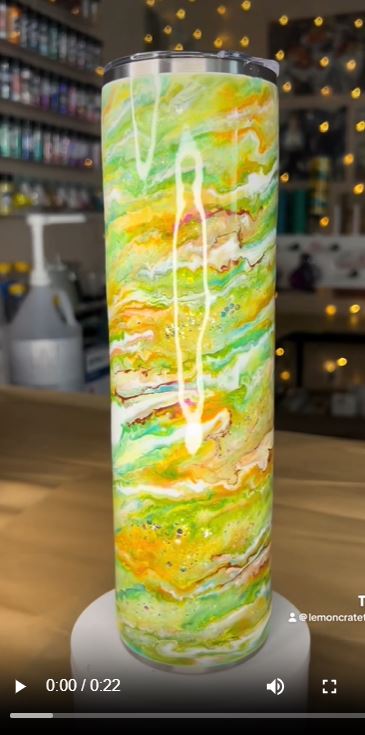 32 oz. Tipsy Magnolia Plump Tumbler ⭐️ Sunny Yellow & Green Mashup
