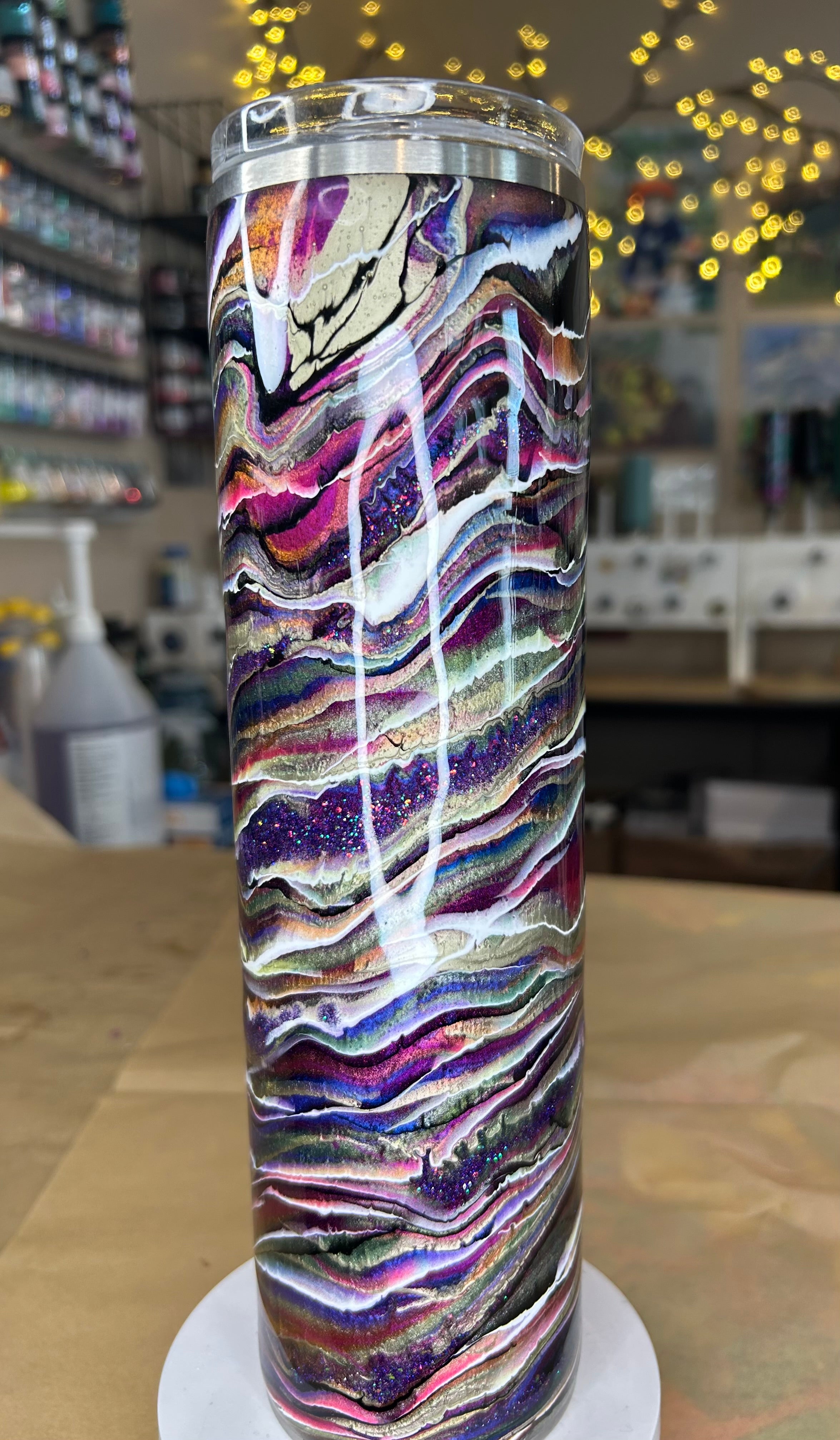 32 oz. Plump (Tipsy Magnolia) 🩷 Rainbow Blurred Lines