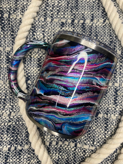 10 oz. Tipsy Magnolia Morning Mug (BLUE/PINK/PURPLE Blurred Lines)