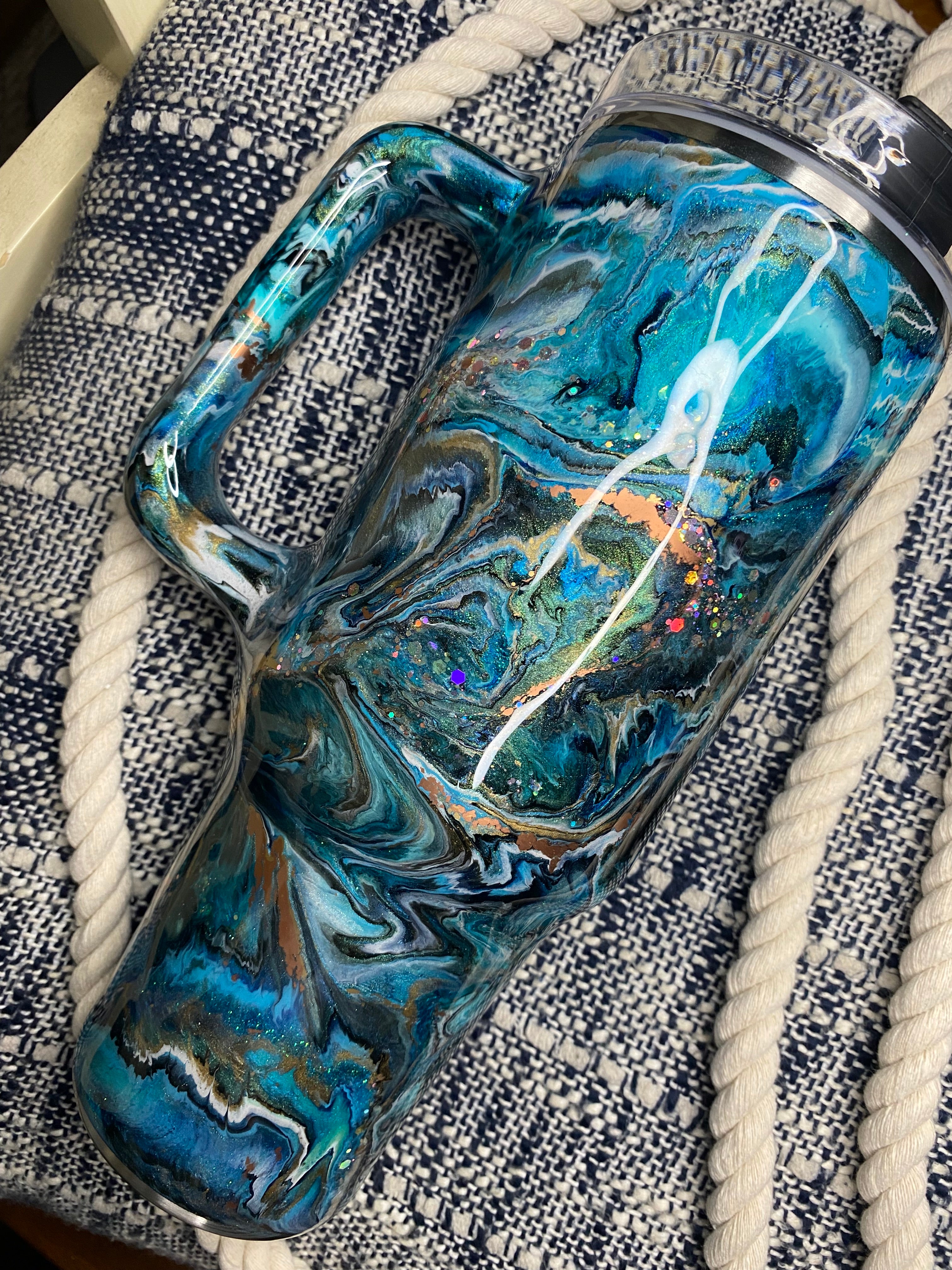 40 oz. Hogg Travele (TURQUOISE OCEAN Lemon Goose Mashup)