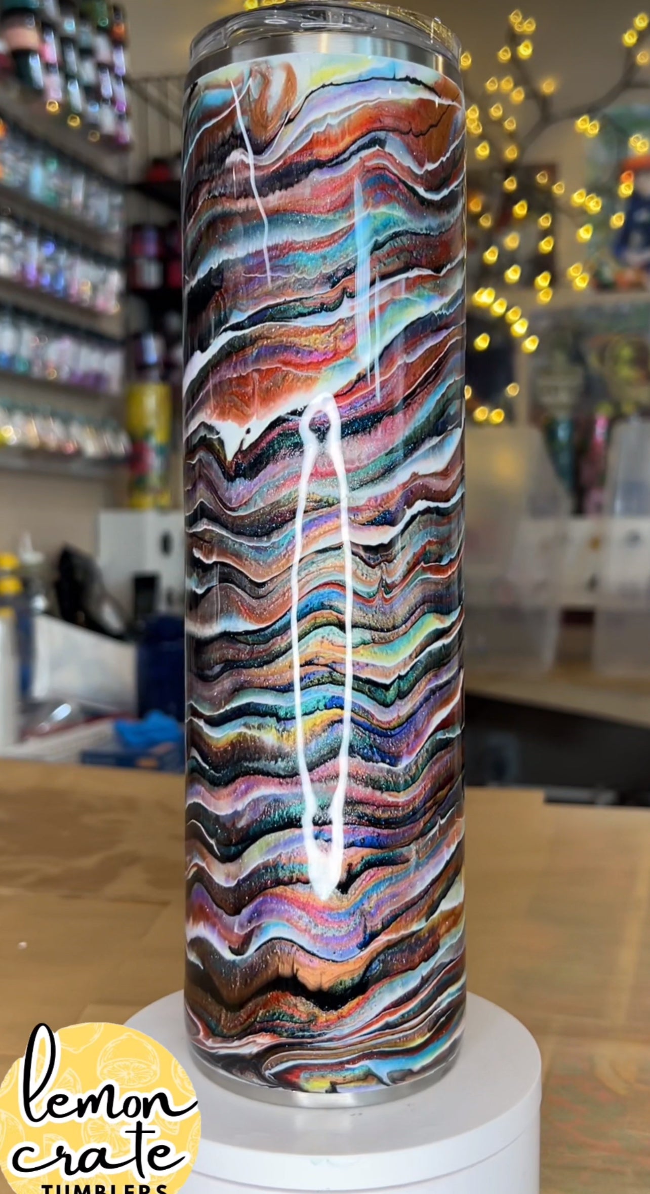 32 oz. Tipsy Magnolia Plump -  *New* Rainbow Blurred Lines