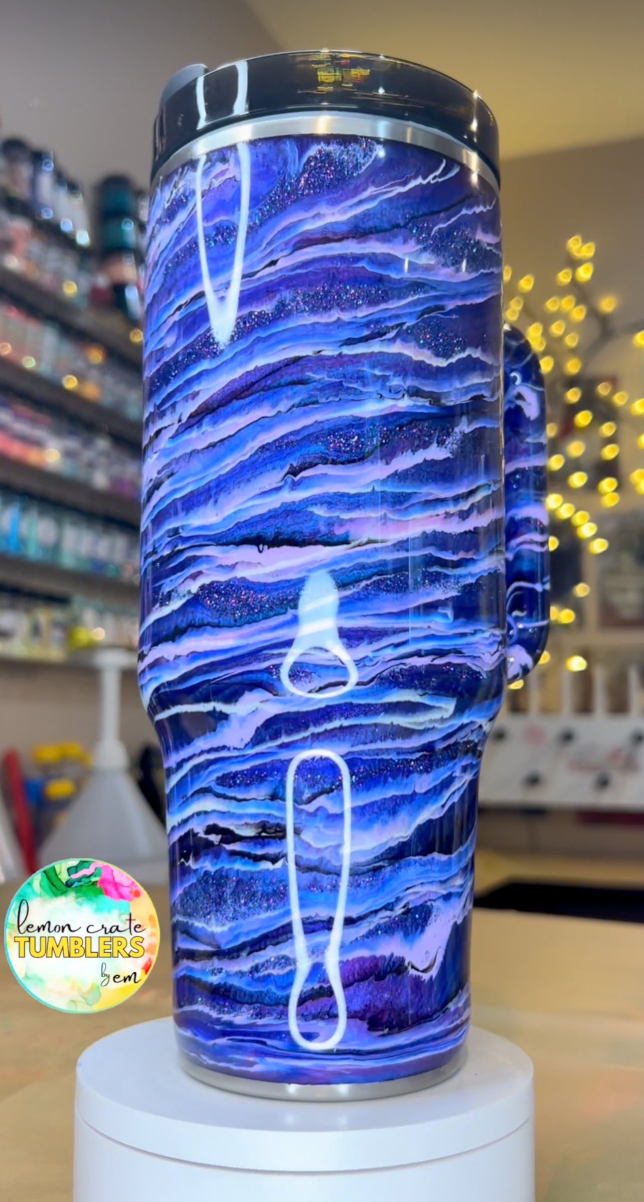 40 oz. Big Betty 2.0 (Tipsy Magnolia) 🐦‍⬛ Purple Blurred Lines