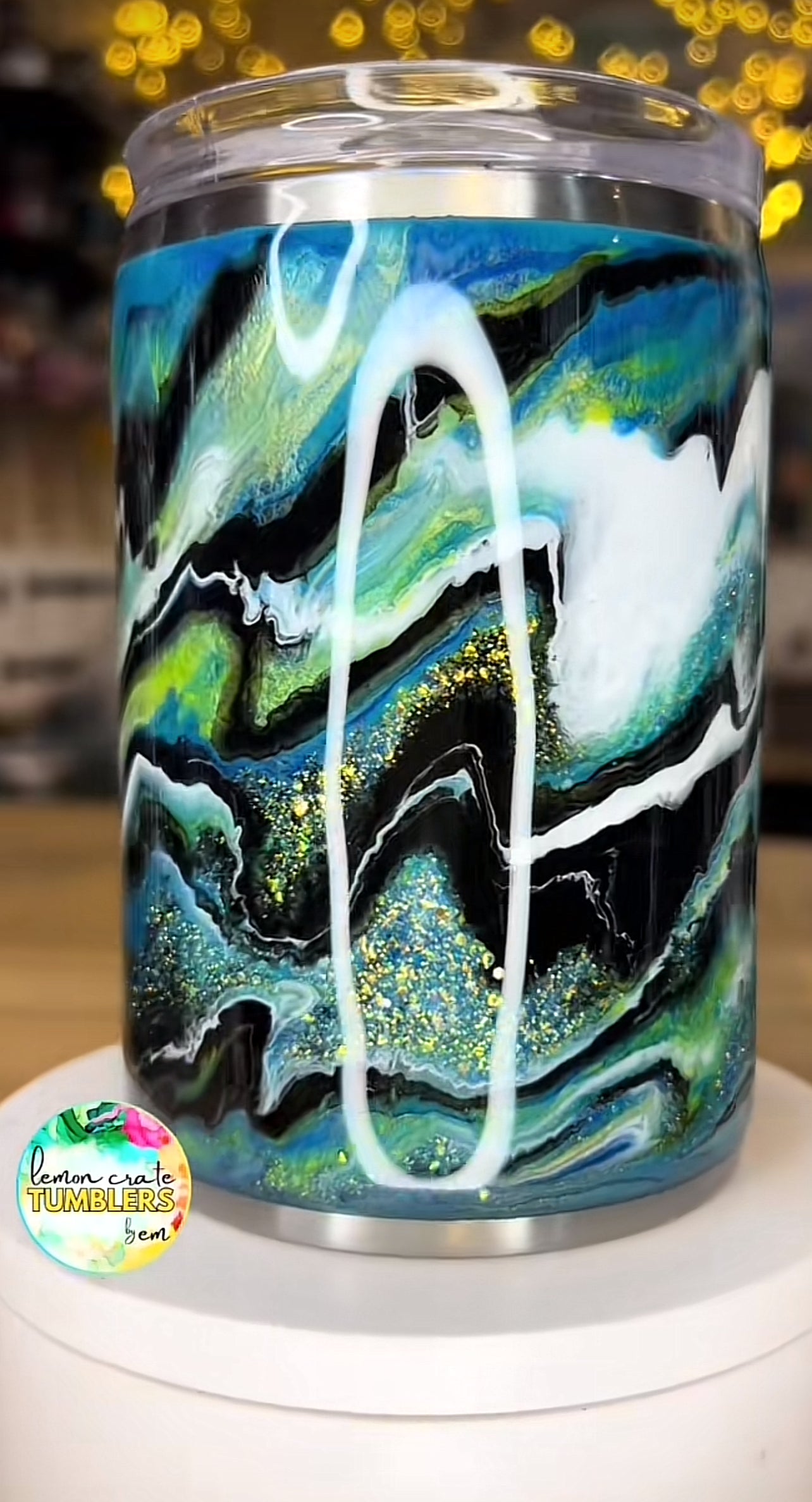 12 oz. Husky Tumbler [Tipsy Magnolia] 🍏 Green River Blurred Lines