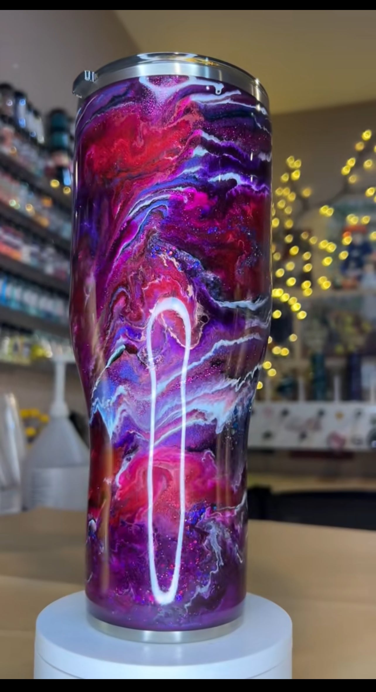40 oz. Modern Curve Tumbler - Berry Red & Purple Mashup