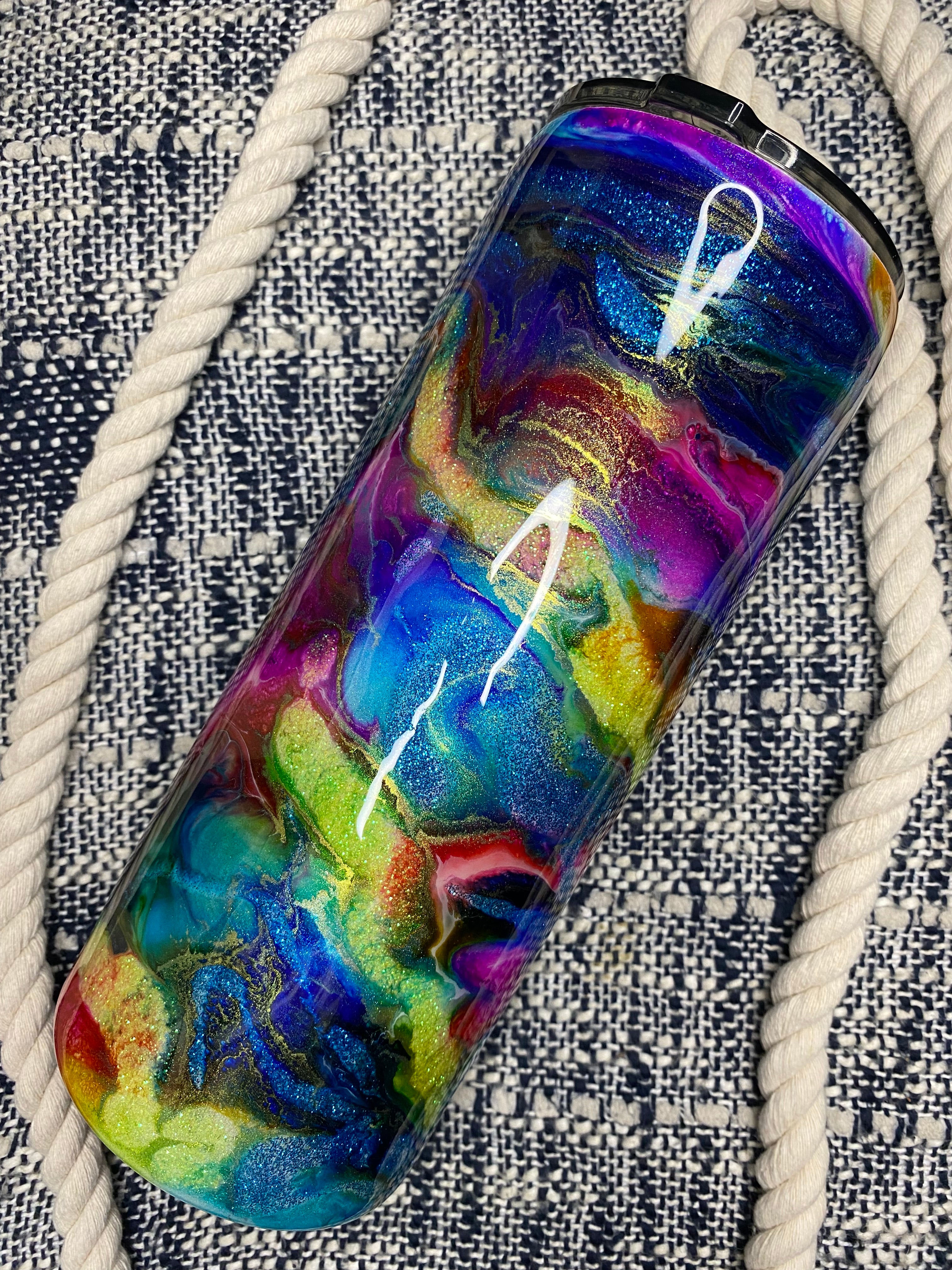 30 oz. Fatty (COBALT RAINBOW Ink Drop)