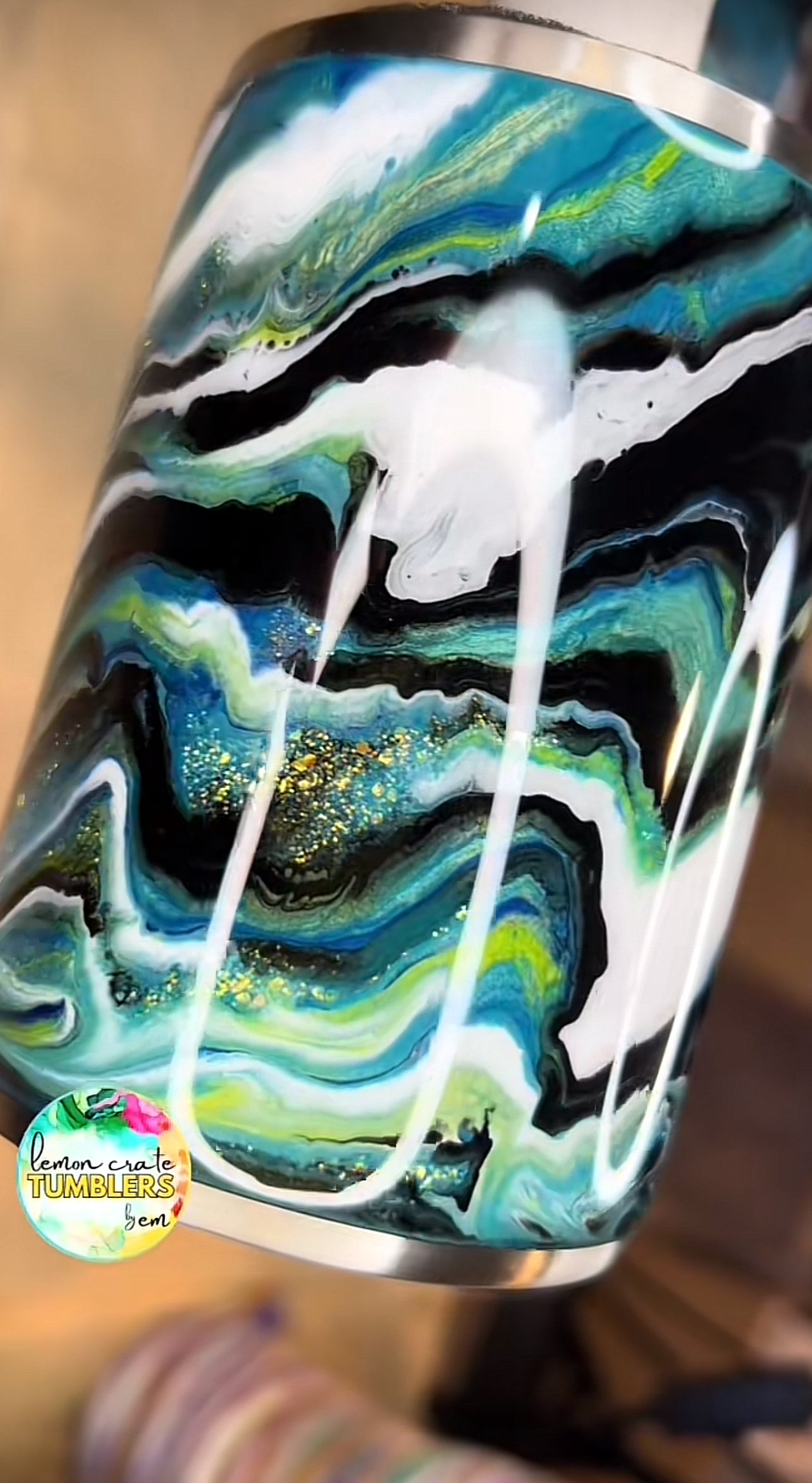 12 oz. Husky Tumbler [Tipsy Magnolia] 🍏 Green River Blurred Lines