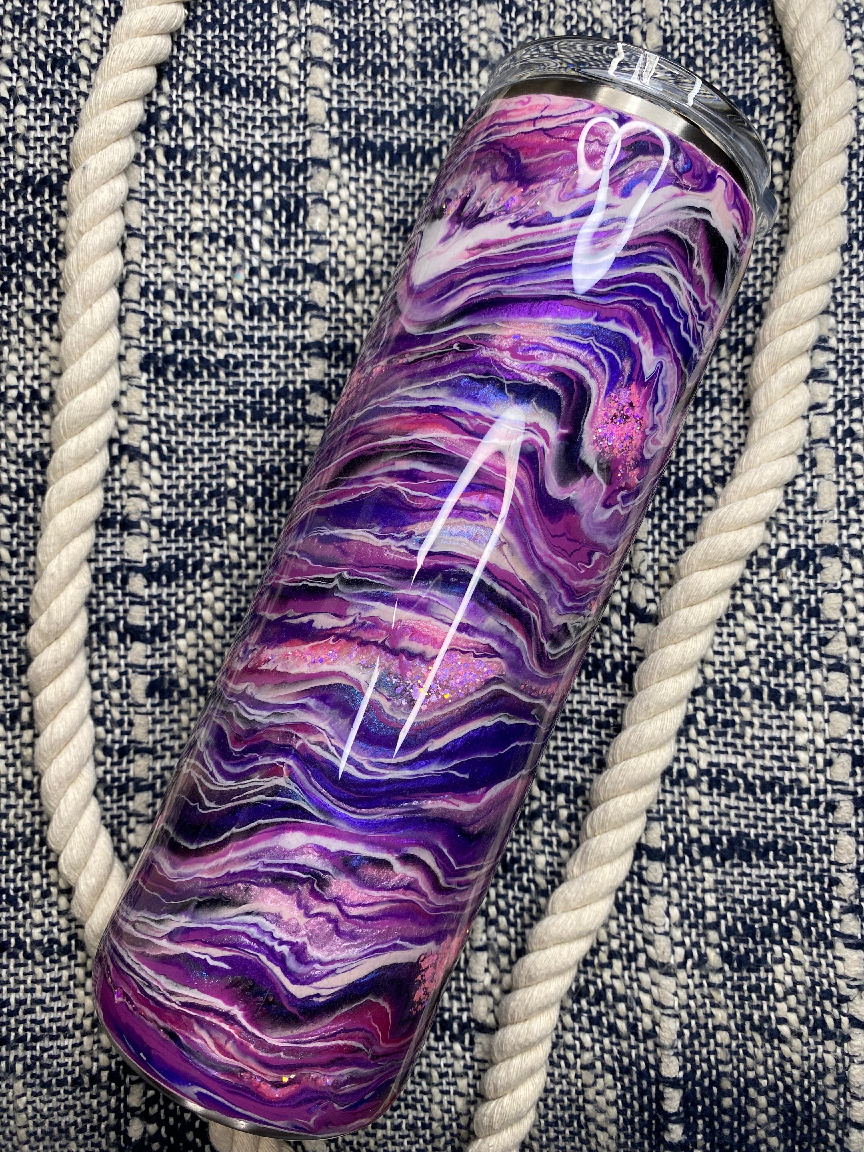 22. 30 oz. Straight Skinny (PINKY PURPLE Blurred Lines)