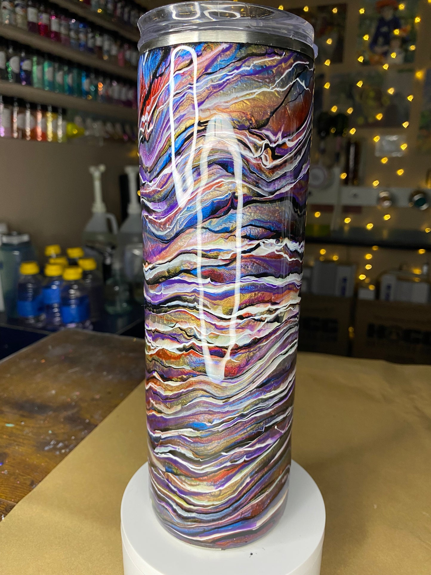 30 oz. Straight Skinny - Violet Rainbow PGS Blurred Lines