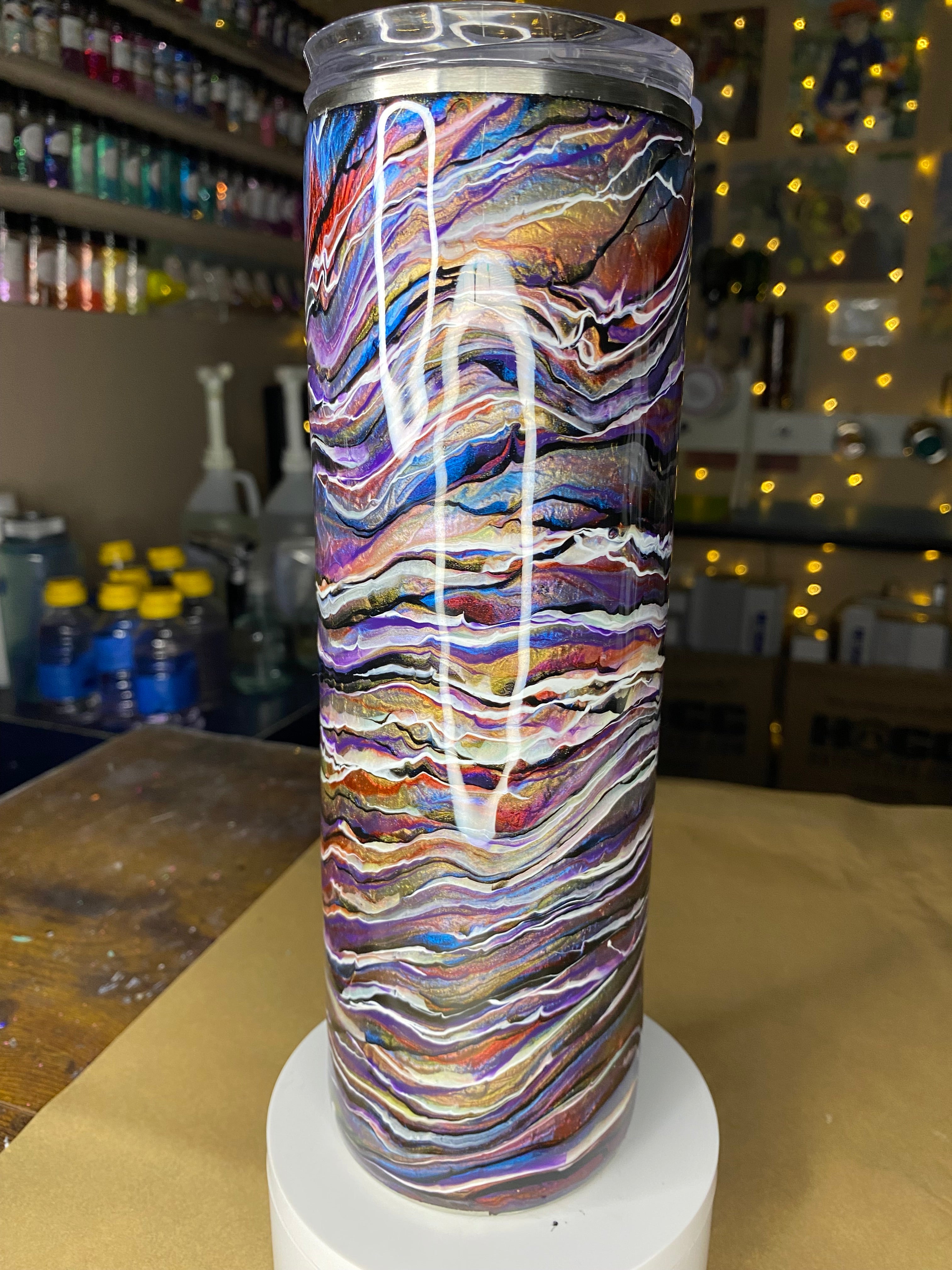 30 oz. Straight Skinny - Violet Rainbow PGS Blurred Lines