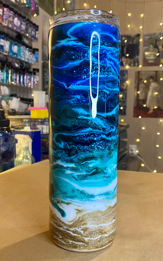 30 oz. Straight Skinny Tumbler - Ocean Vibes