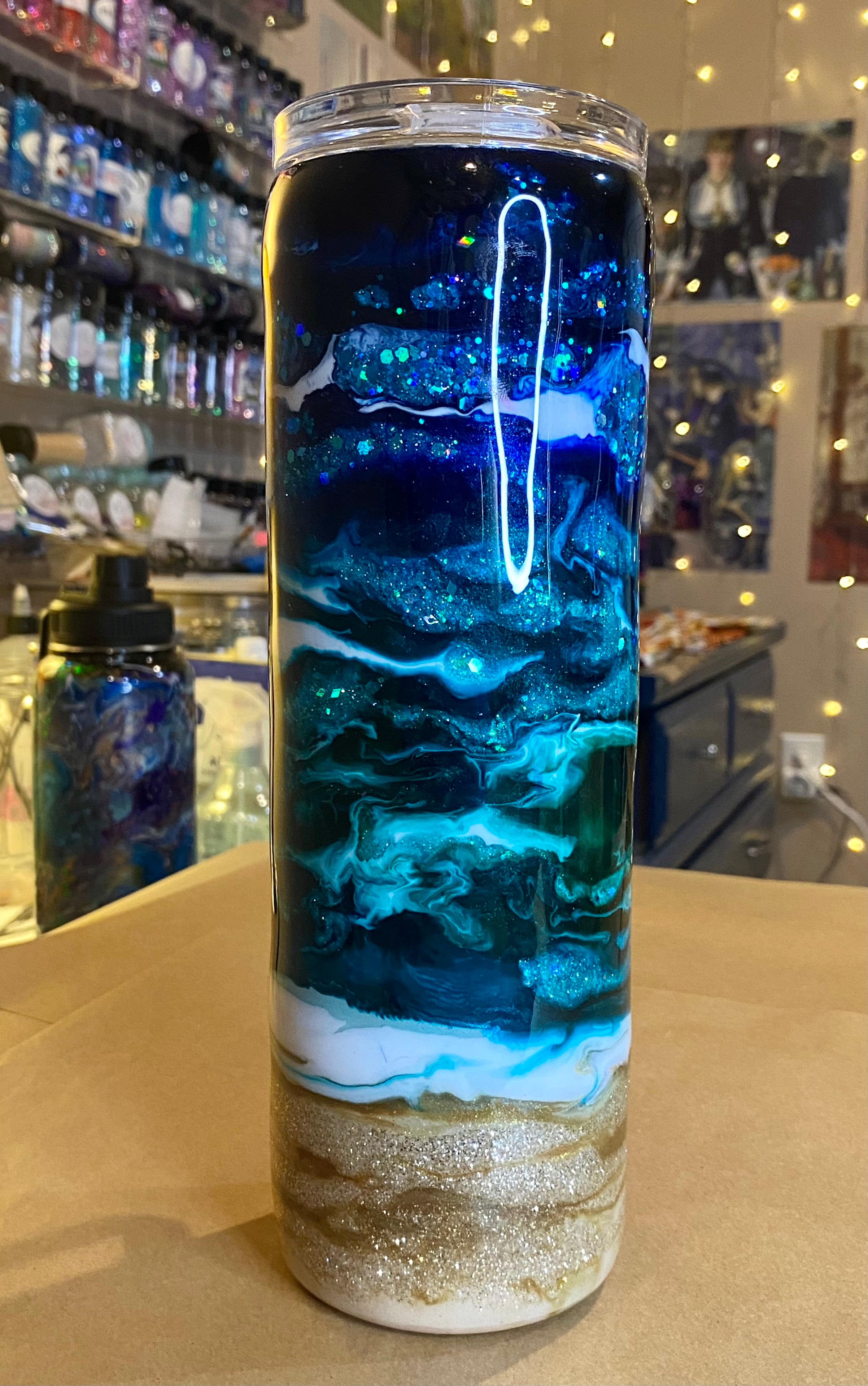 30 oz. Straight Skinny Hoggle Tumbler - Ocean Waves