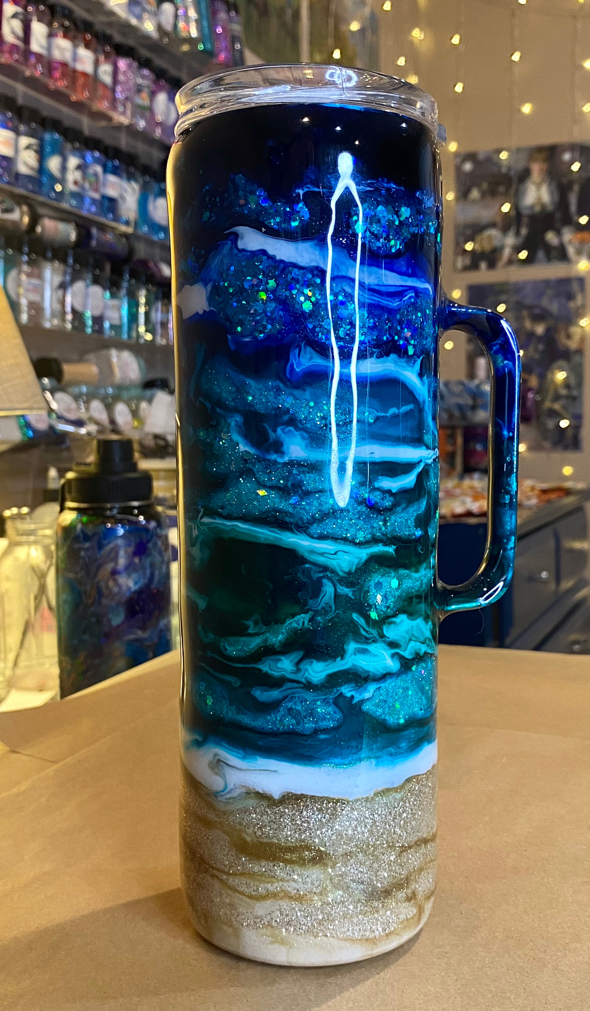 30 oz. Straight Skinny Hoggle Tumbler - Ocean Waves