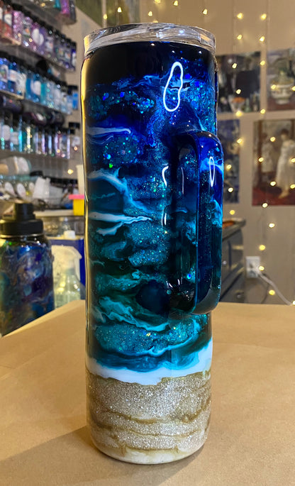30 oz. Straight Skinny Hoggle Tumbler - Ocean Waves