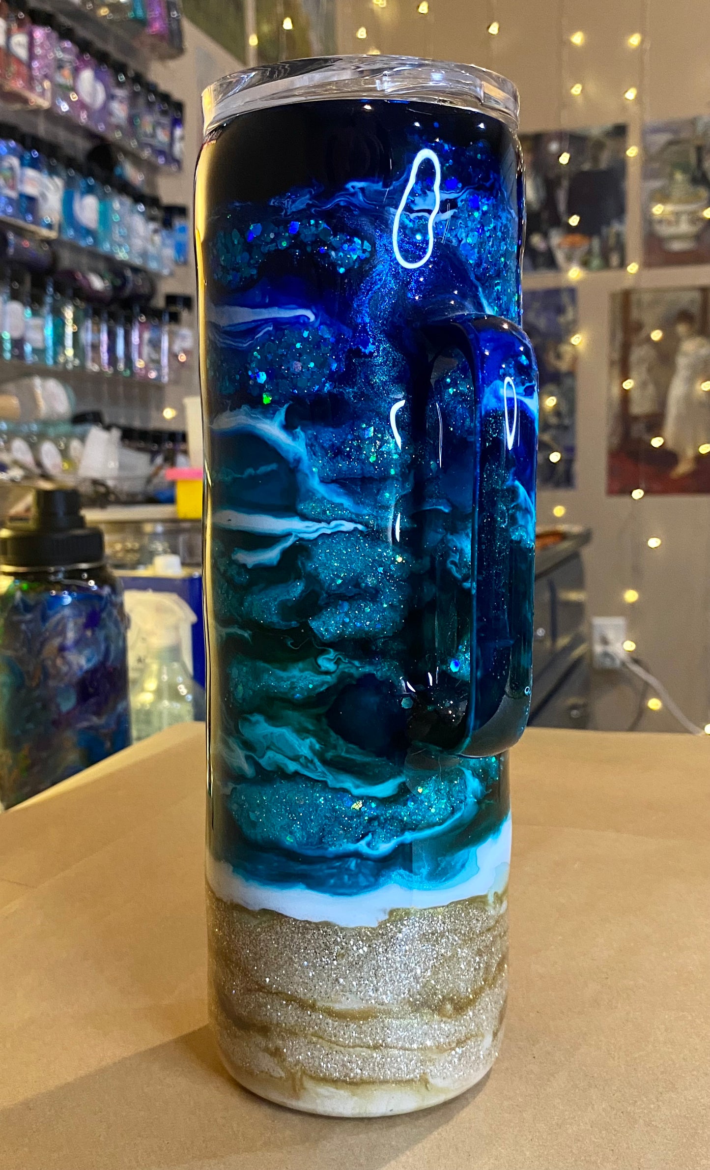 30 oz. Straight Skinny Hoggle Tumbler - Ocean Waves