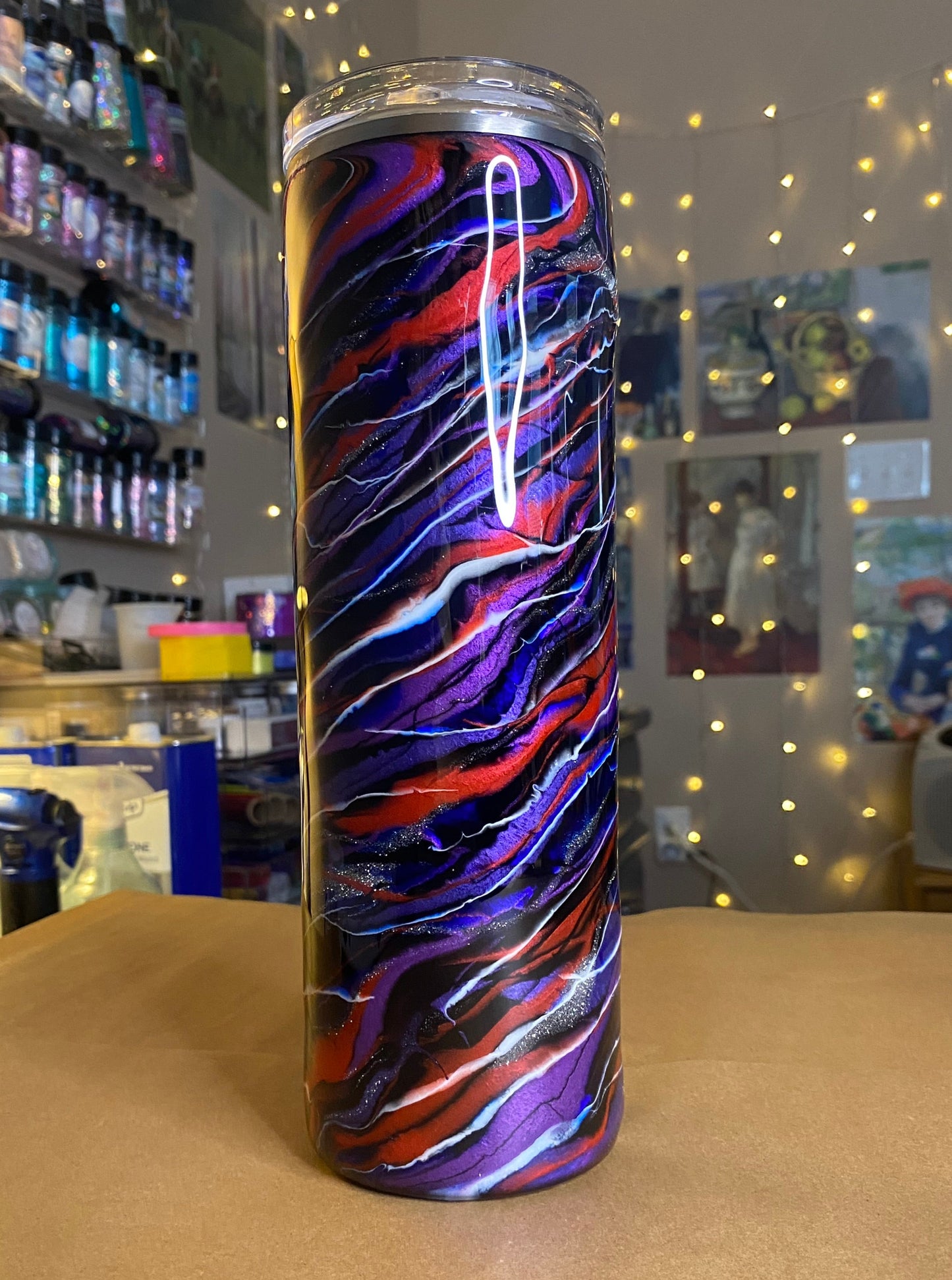 30 oz. Straight Skinny Tumbler - Purple/Red PGS Blurred Lines