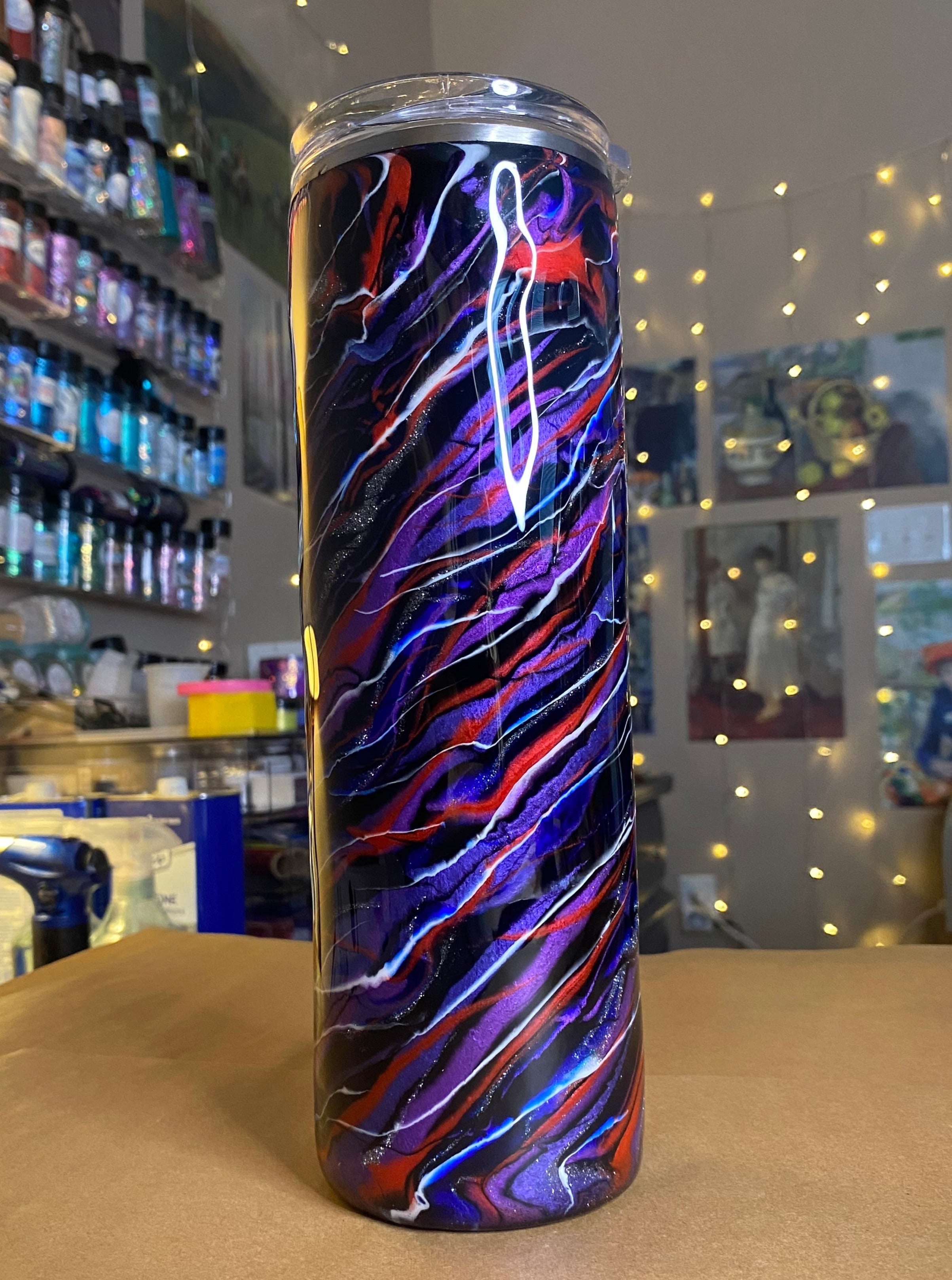 30 oz. Straight Skinny Tumbler - Purple/Red PGS Blurred Lines