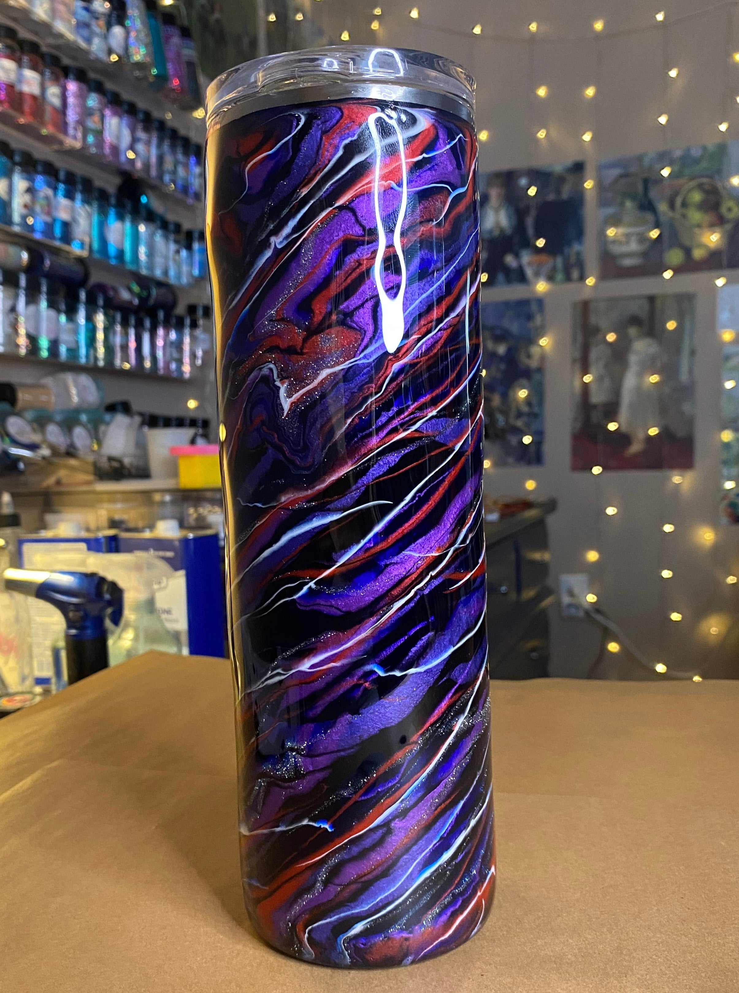 30 oz. Straight Skinny Tumbler - Purple/Red PGS Blurred Lines