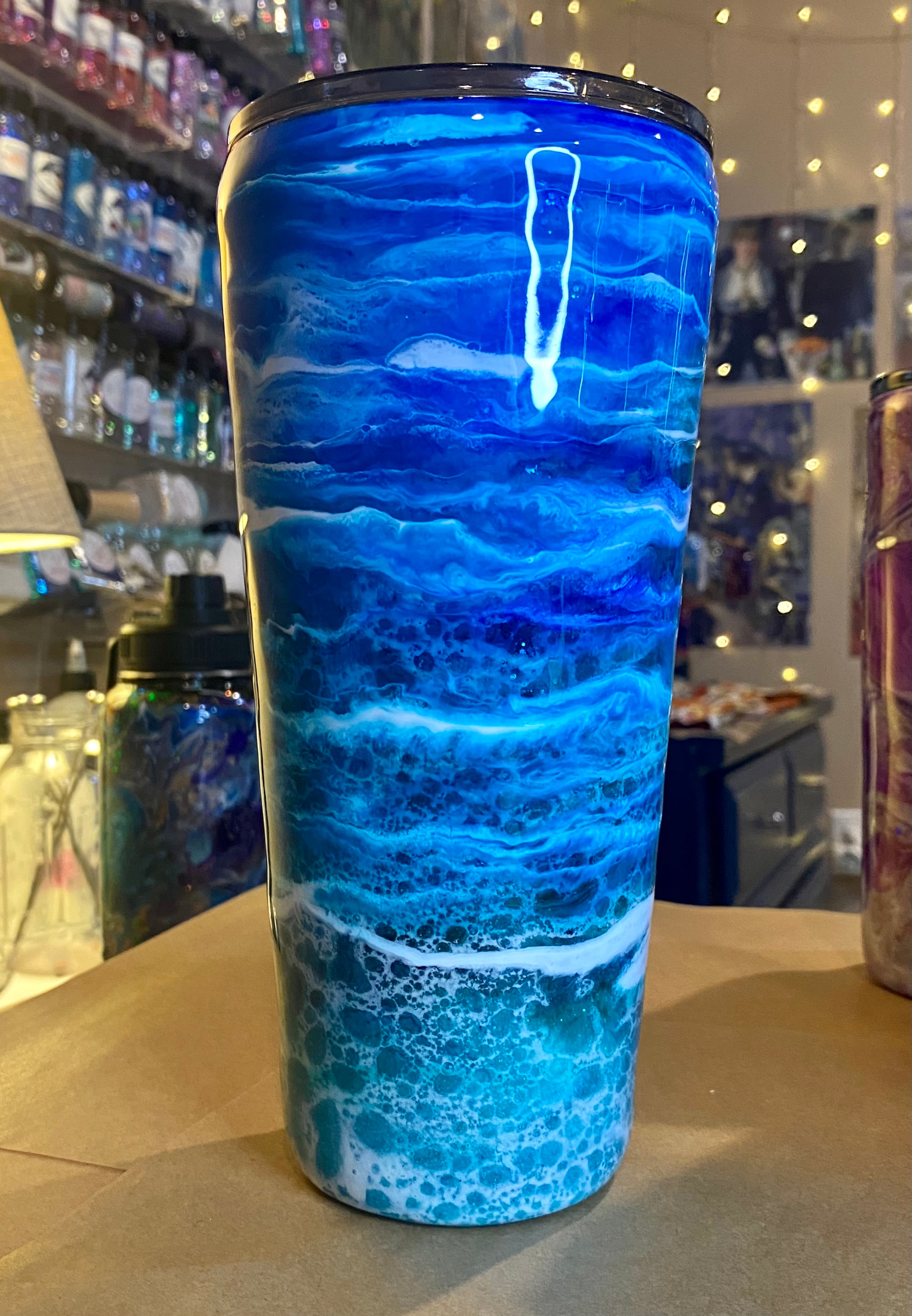 32 oz. Slim Tapered Tumbler - Ocean Waves Powerwash