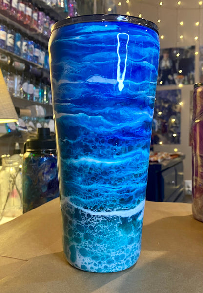 32 oz. Slim Tapered Tumbler - Ocean Waves Powerwash