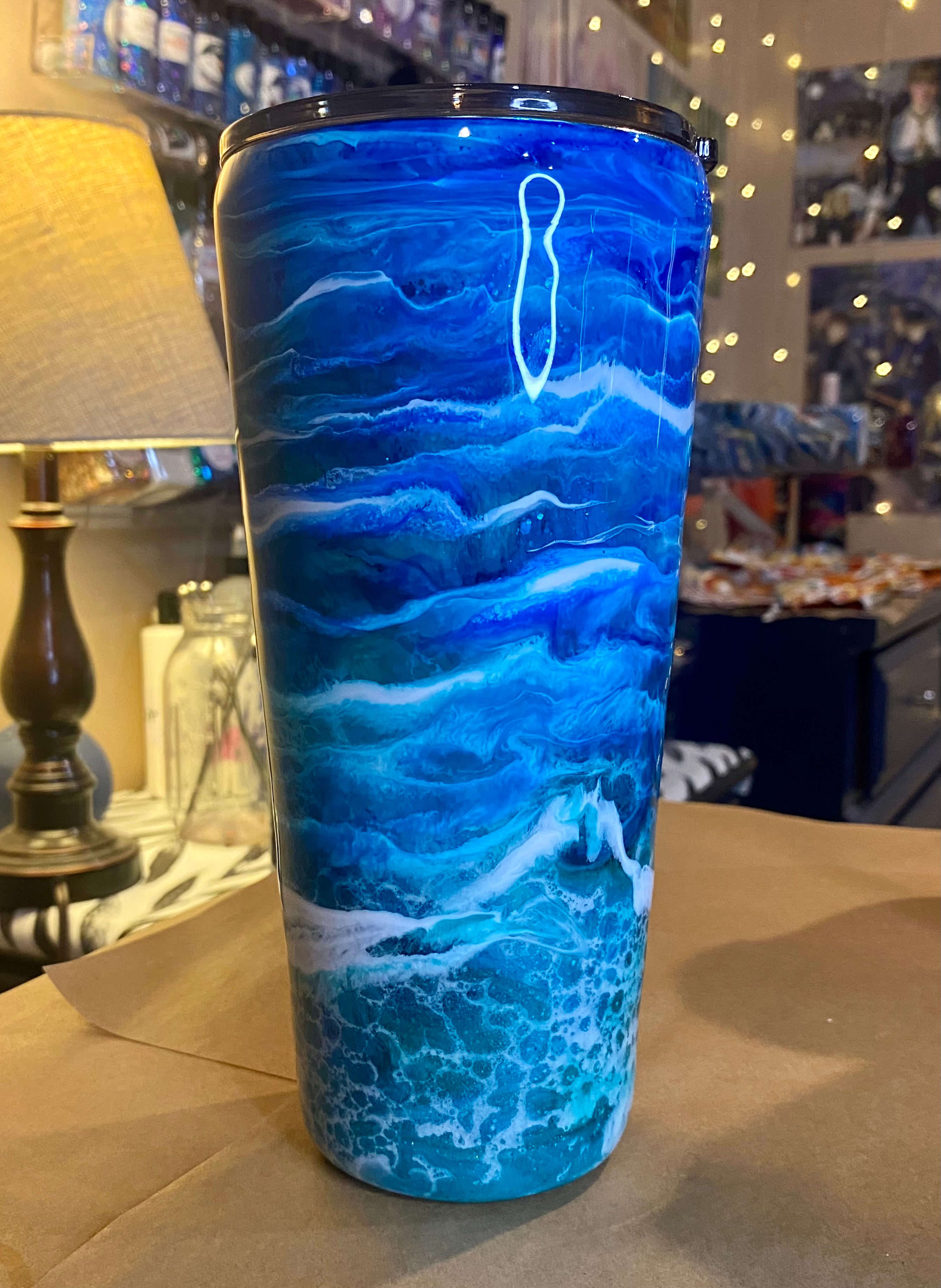 32 oz. Slim Tapered Tumbler - Ocean Waves Powerwash