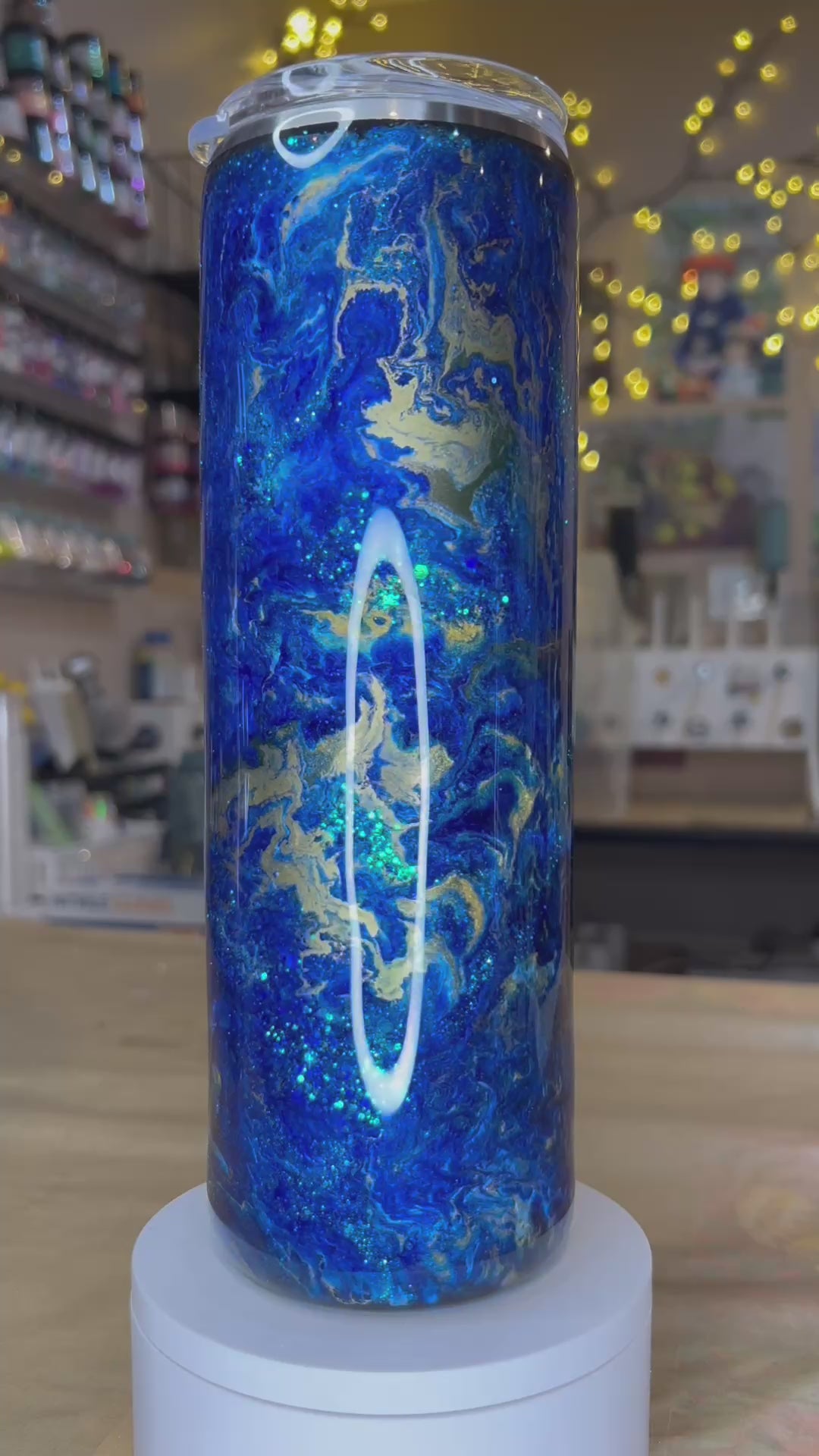 30 oz. Hogg Straight Skinny 🔷 Blue & Gold GST Waymaker