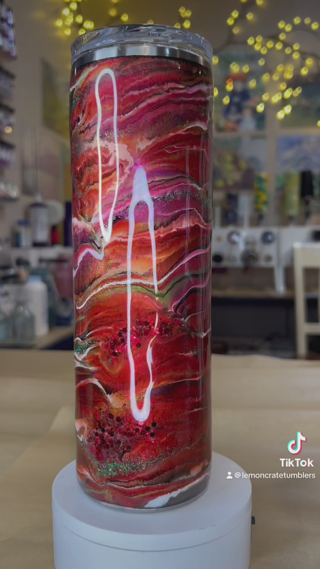 30 oz. Hogg Straight Skinny Tumbler 🍁 Autumn Scarlet Mashup