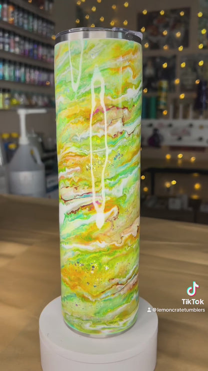 32 oz. Tipsy Magnolia Plump Tumbler ⭐️ Sunny Yellow & Green Mashup