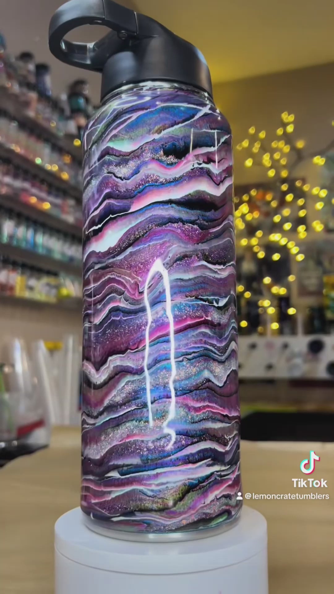 40 oz. Duo Hydro Water Bottle 🩷 Pink Bubblegum Blurred Lines