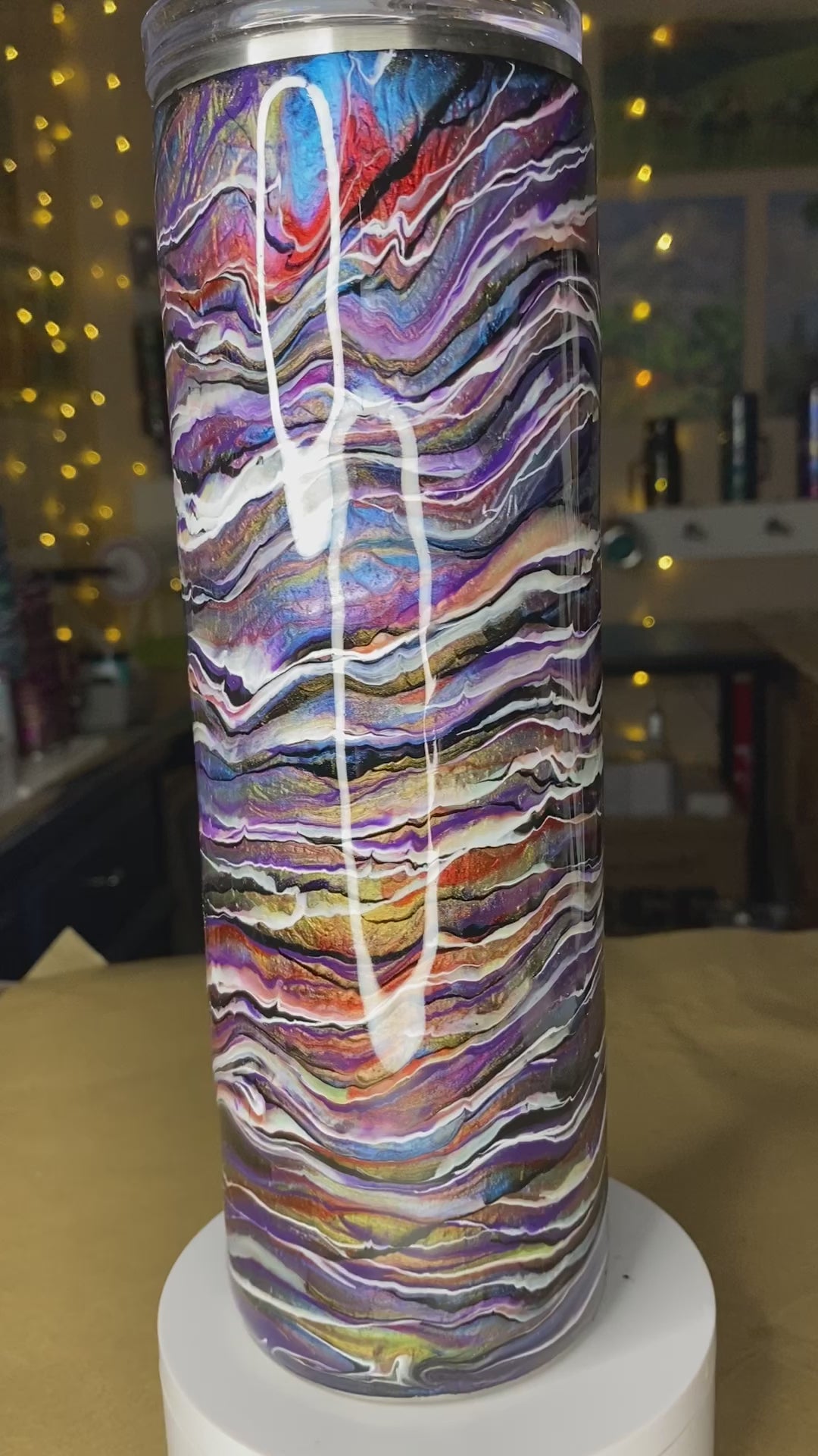 30 oz. Straight Skinny - Violet Rainbow PGS Blurred Lines