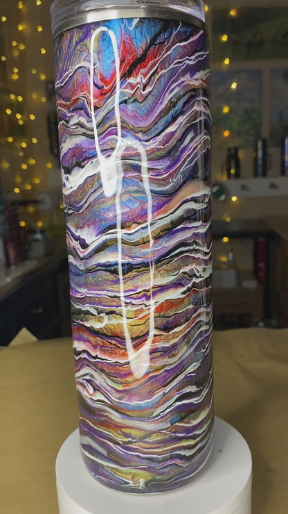 30 oz. Straight Skinny - Violet Rainbow PGS Blurred Lines