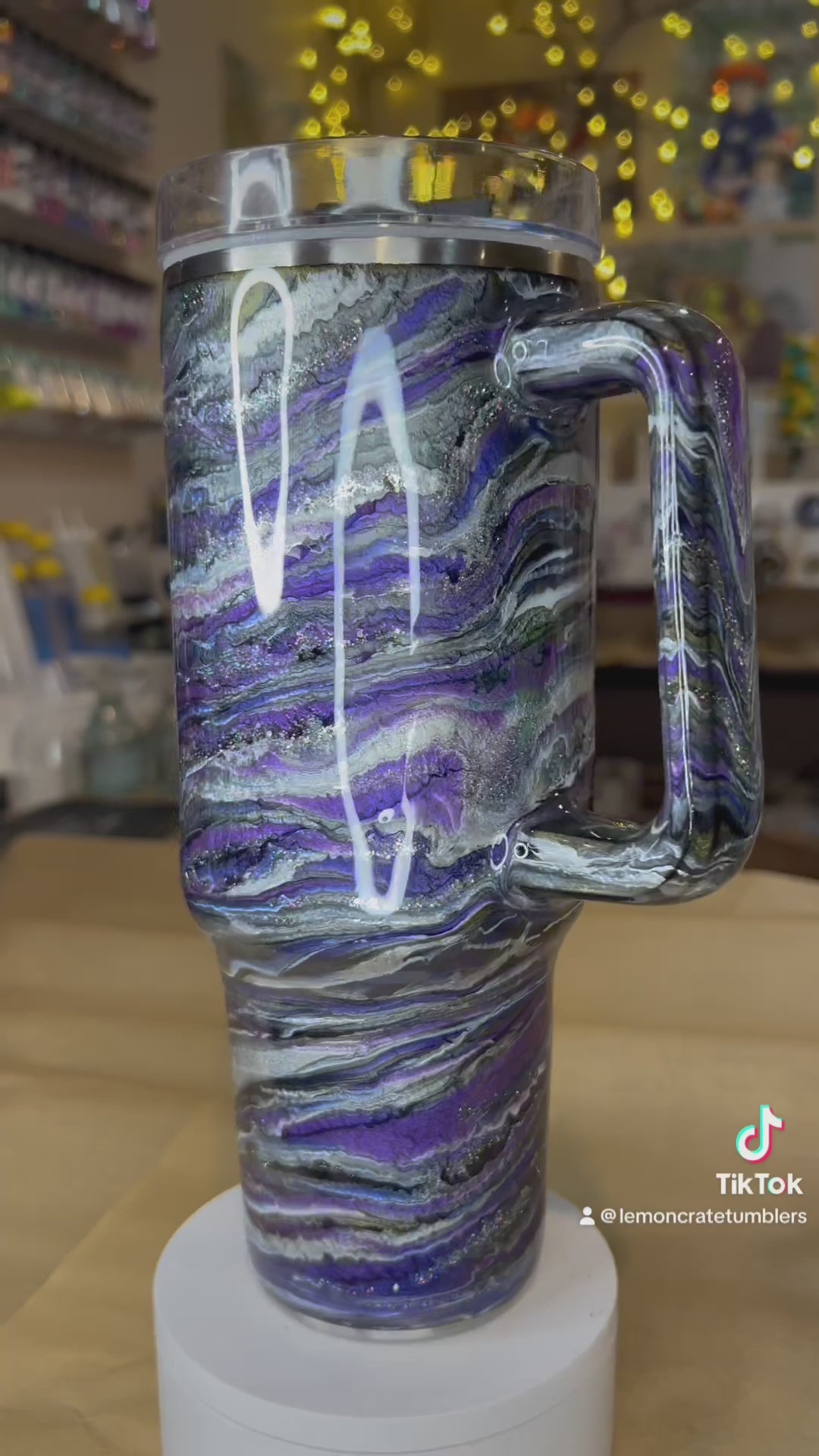 40 oz. Hogg Traveler 💜 Violet Sterling Blurred Lines