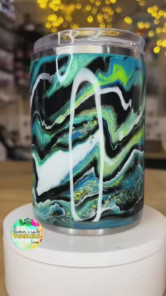 12 oz. Husky Tumbler [Tipsy Magnolia] 🍏 Green River Blurred Lines