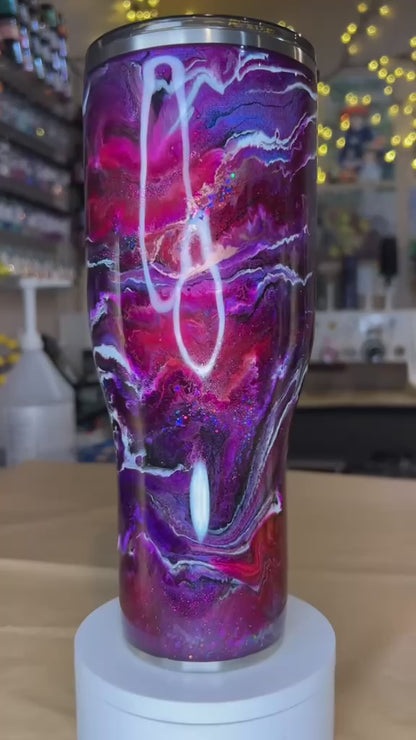 40 oz. Modern Curve Tumbler - Berry Red & Purple Mashup
