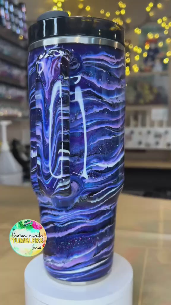 40 oz. Big Betty 2.0 (Tipsy Magnolia) 🐦‍⬛ Purple Blurred Lines